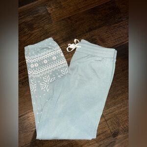 ❄️NWT❄️ PJ Salvage Ice Blue Snowflake Joggers